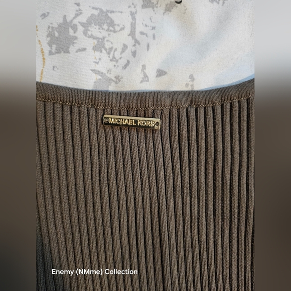 Michael Kors olive green Ribbed Dress - Picture 4 of 5
